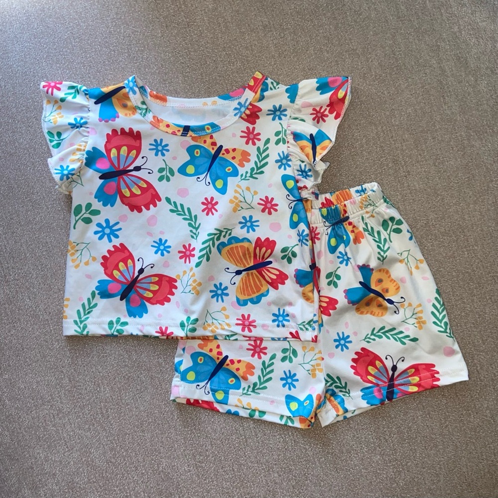 Girls 3T Colorful Matching Set